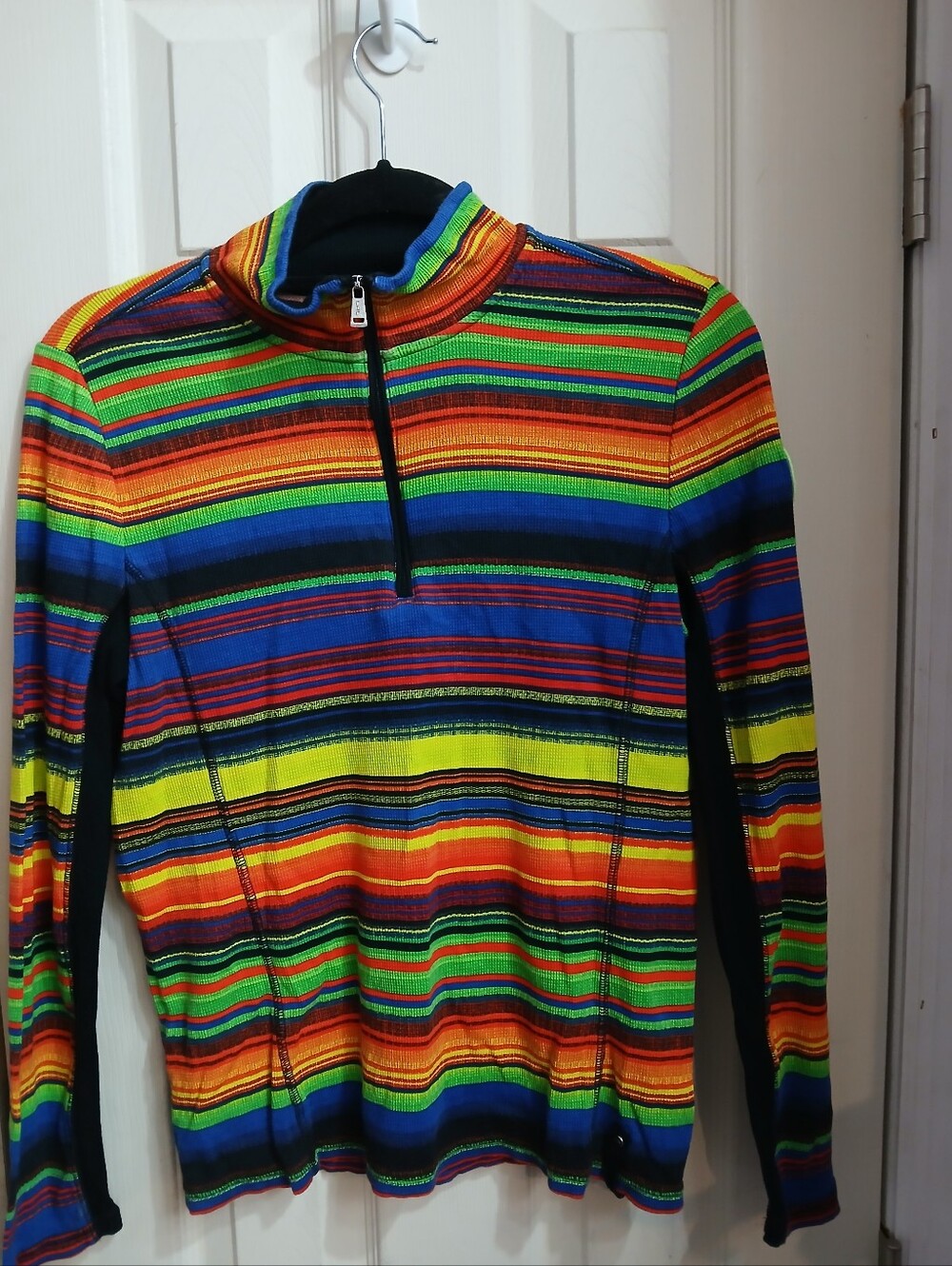 VTG Lauren Ralph Lauren LRL Large Rainbow Serape Southwestern Mock  Pullover Y